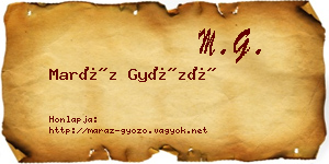 Maráz Győző névjegykártya